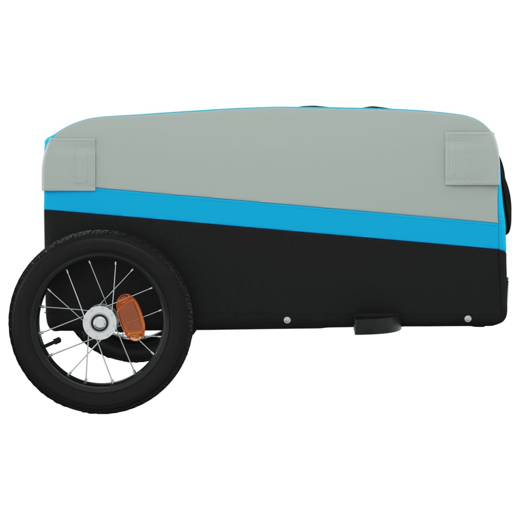 Cykeltrailer Sort og Blå 30 kg Jern
