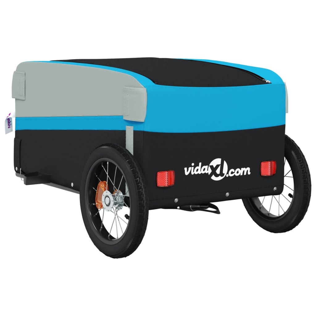 Cykeltrailer Sort og Blå 30 kg Jern