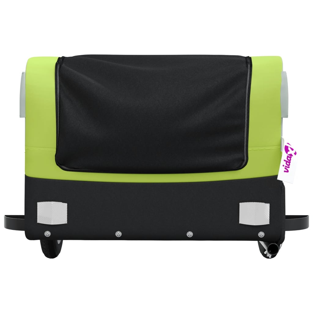 Cykeltrailer Sort og Grøn 30 kg Jern