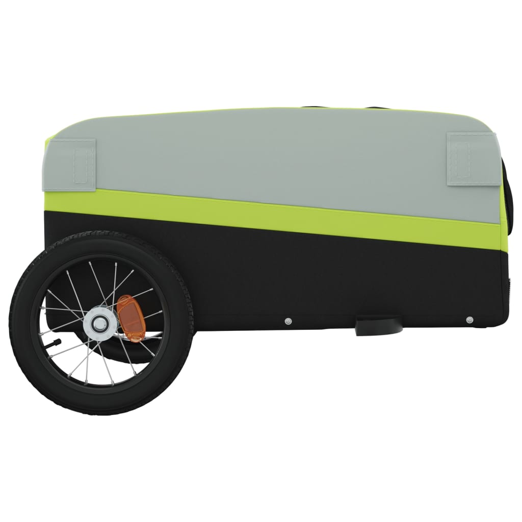 Cykeltrailer Sort og Grøn 30 kg Jern
