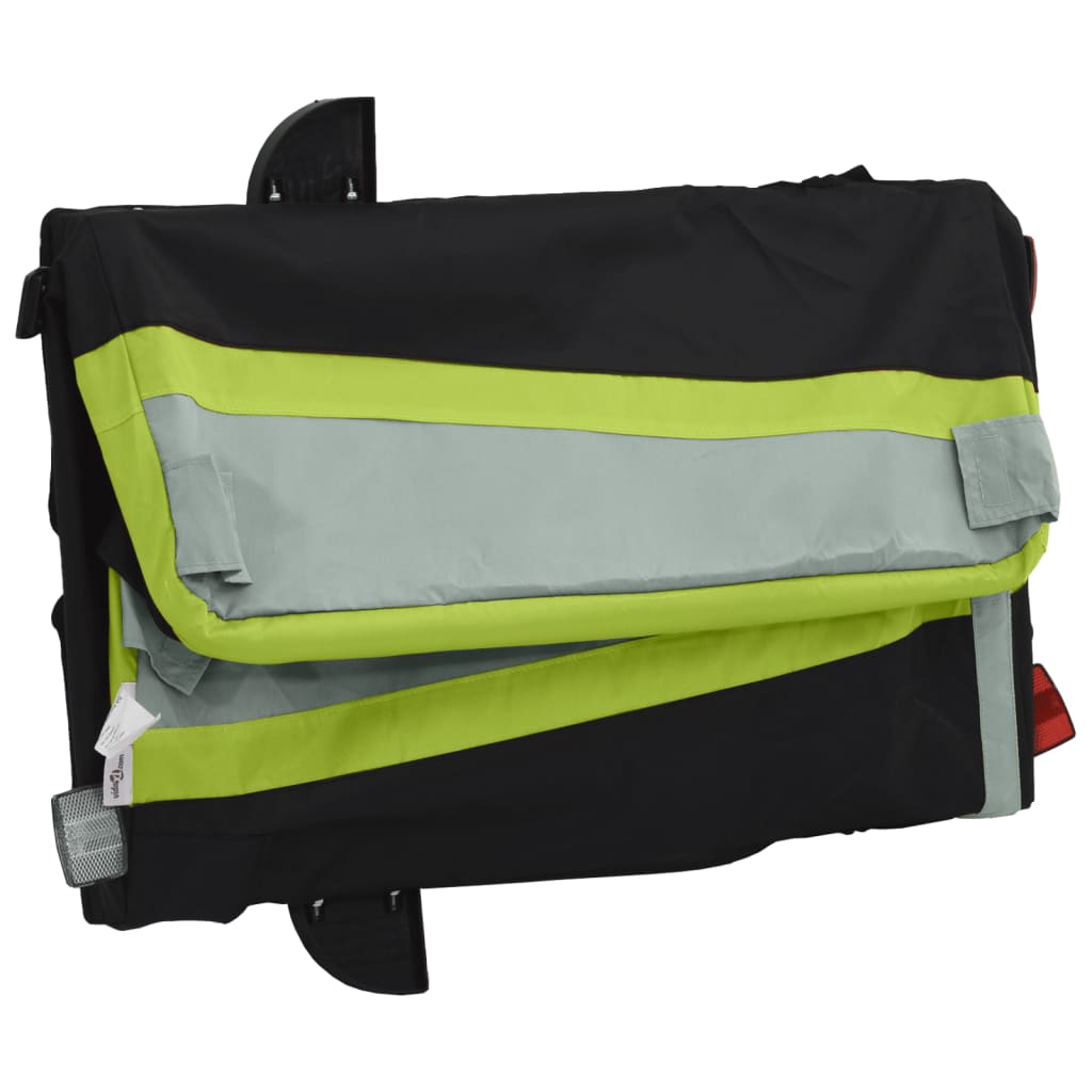 Cykeltrailer Sort og Grøn 30 kg Jern
