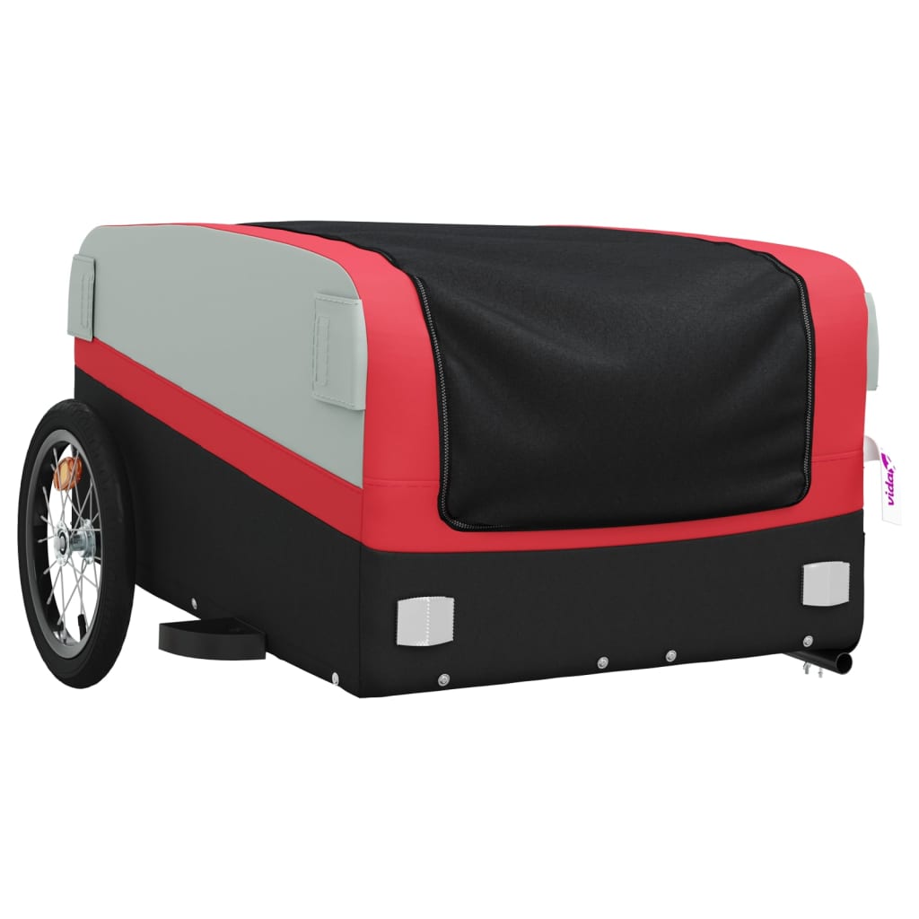 Cykeltrailer Sort og Rød 45 kg Jern