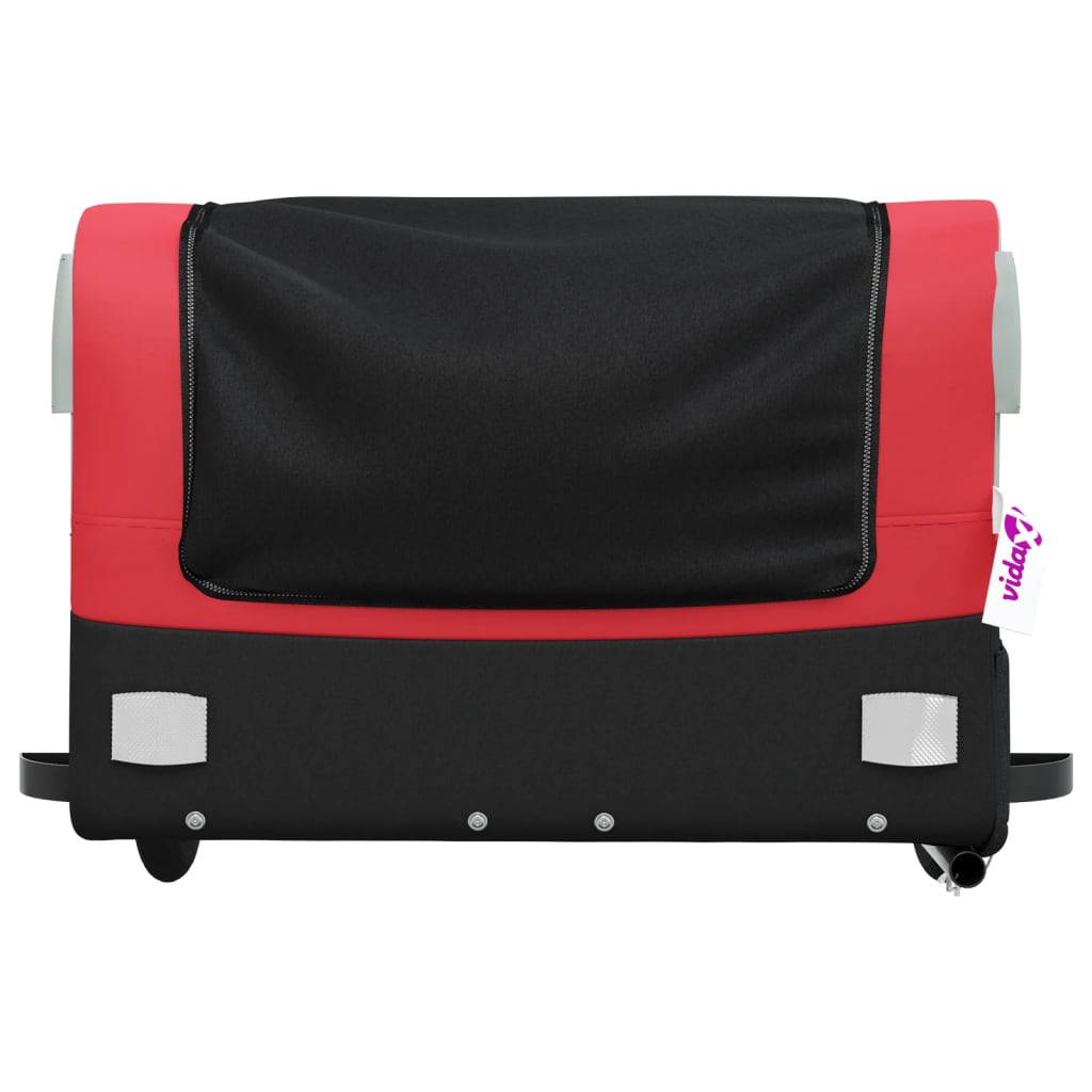 Cykeltrailer Sort og Rød 45 kg Jern