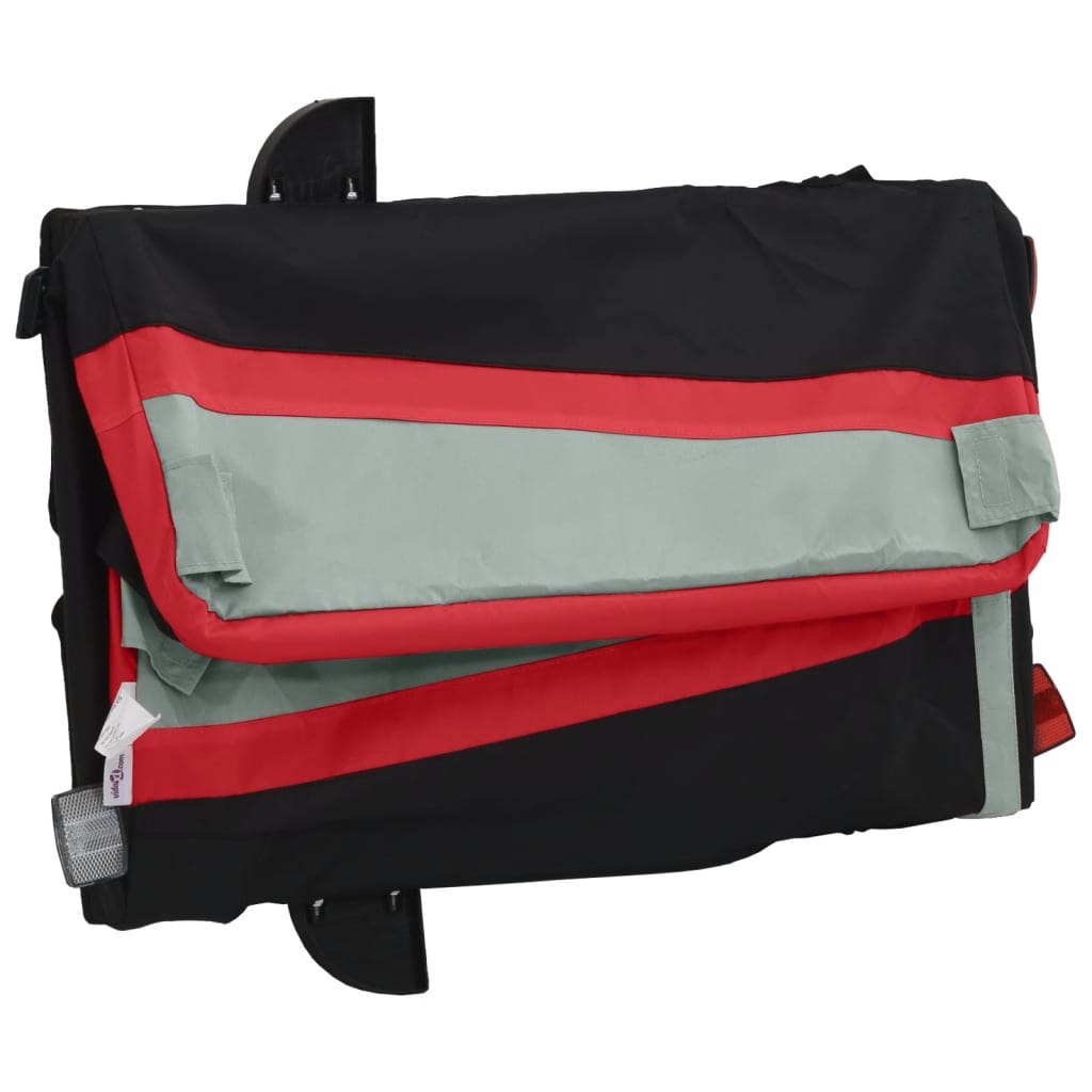 Cykeltrailer Sort og Rød 45 kg Jern