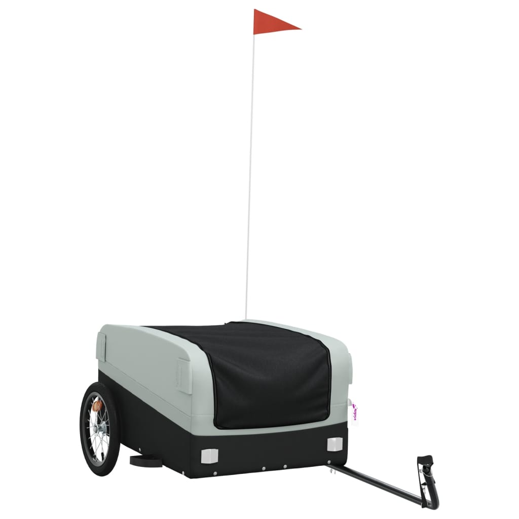 Cykeltrailer Sort og Grå 45 kg Jern