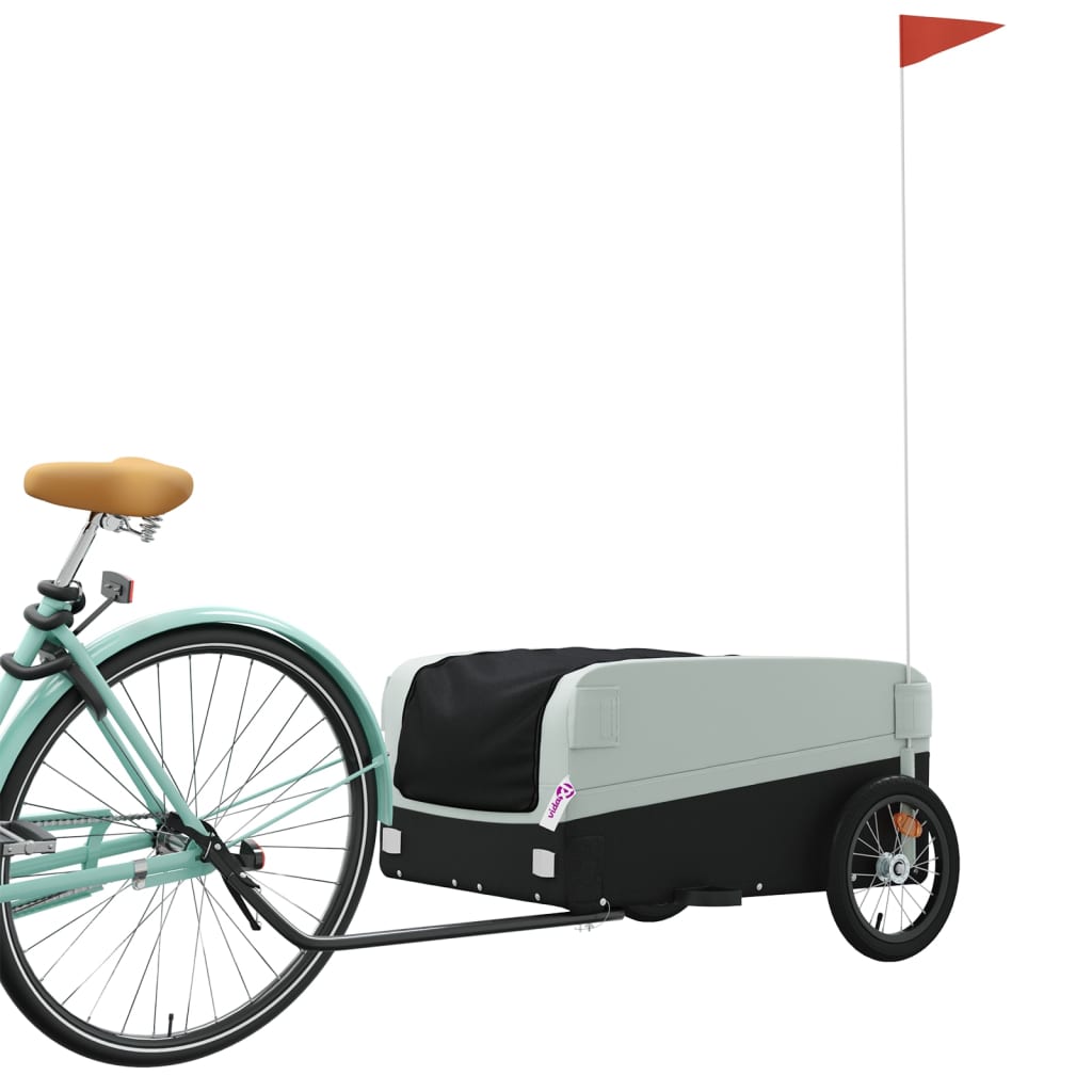 Cykeltrailer Sort og Grå 45 kg Jern