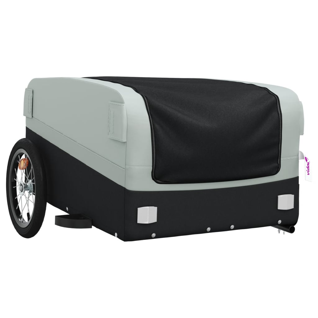 Cykeltrailer Sort og Grå 45 kg Jern