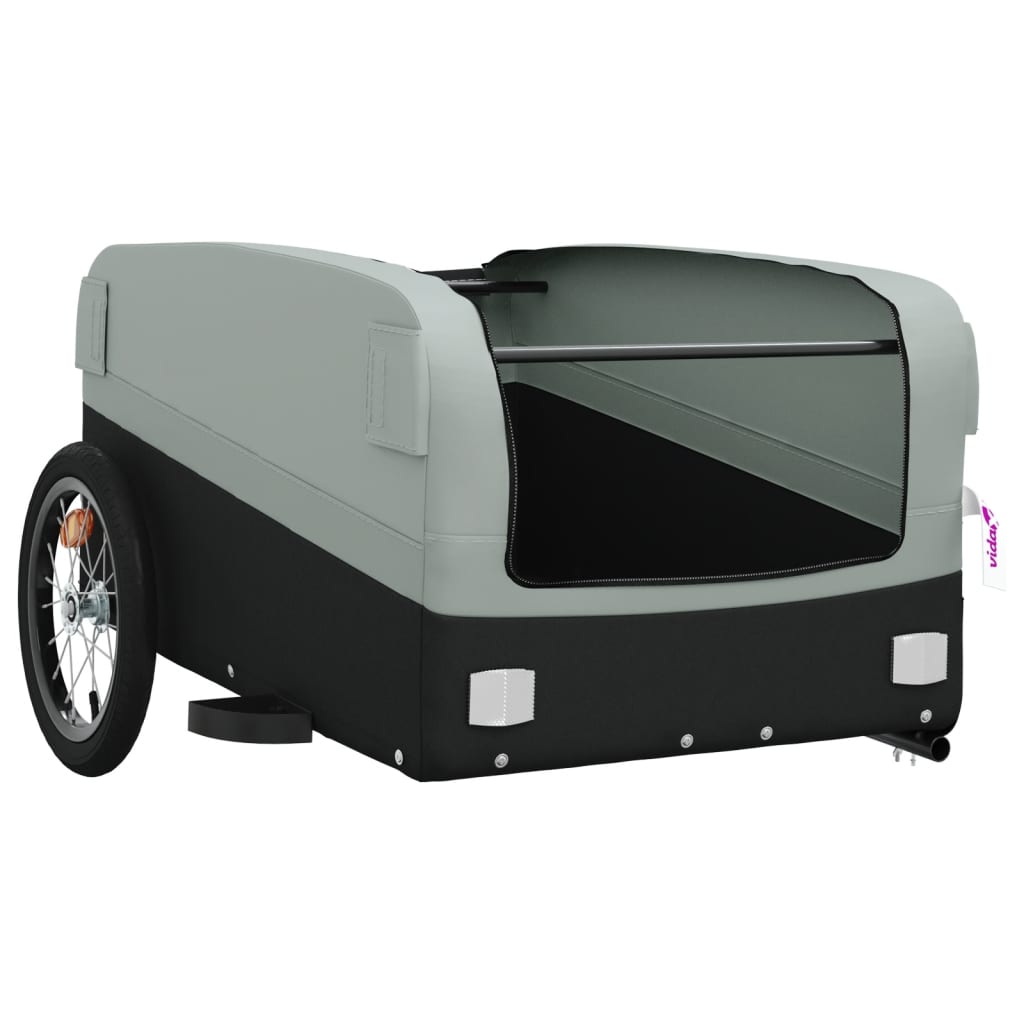 Cykeltrailer Sort og Grå 45 kg Jern
