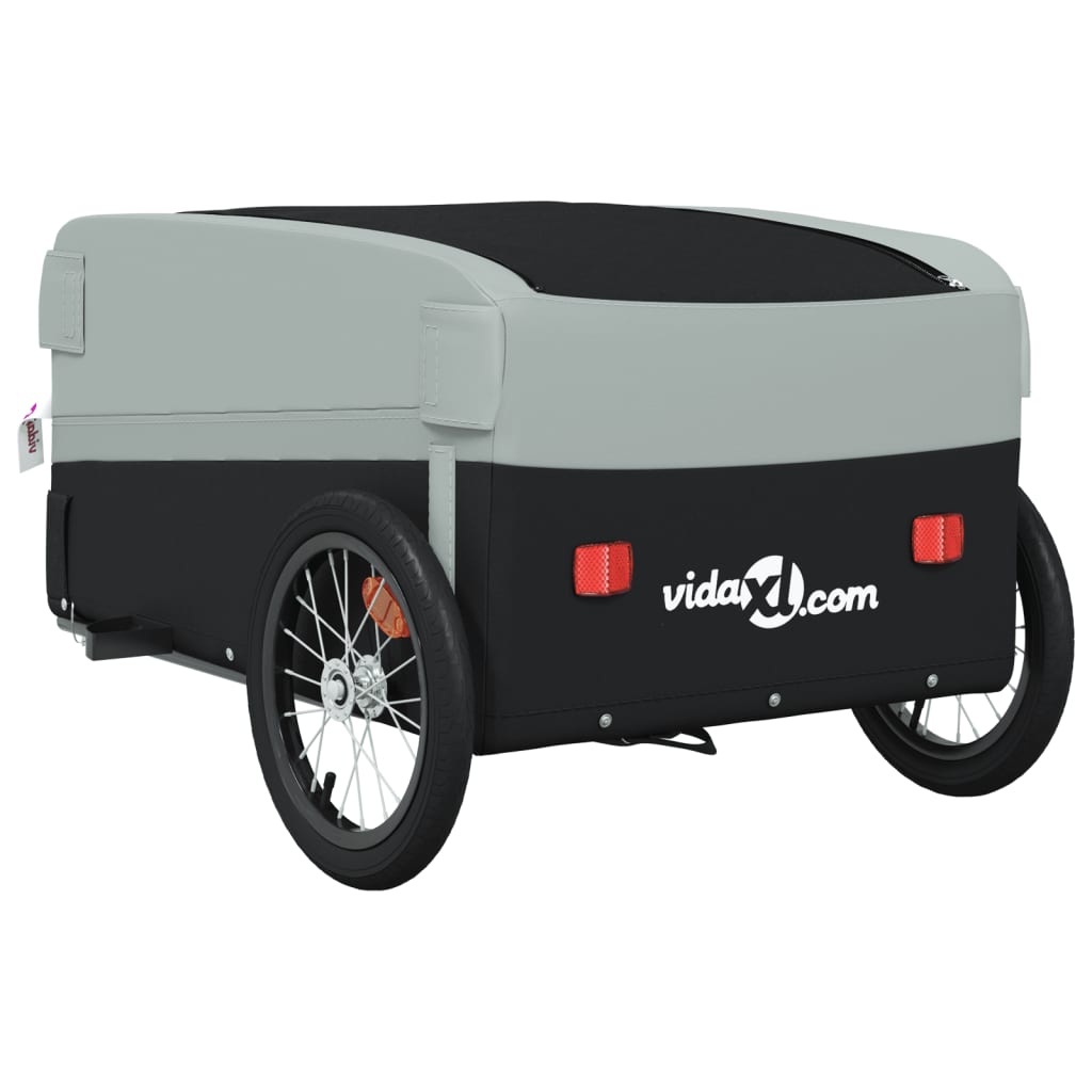 Cykeltrailer Sort og Grå 45 kg Jern