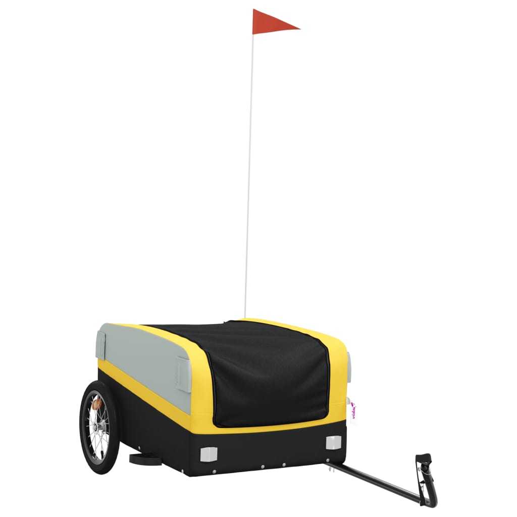 Cykeltrailer Sort og Gul 45 kg Jern
