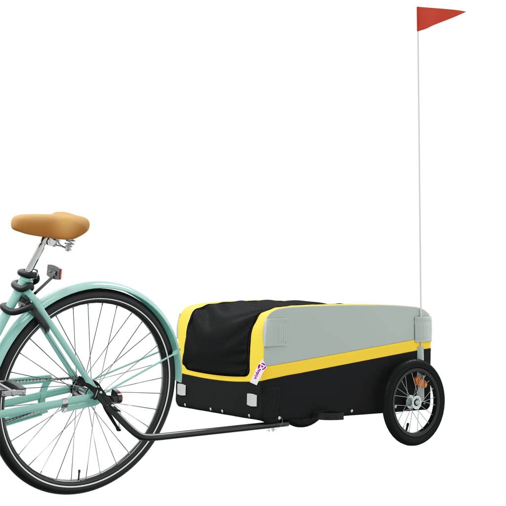 Cykeltrailer Sort og Gul 45 kg Jern