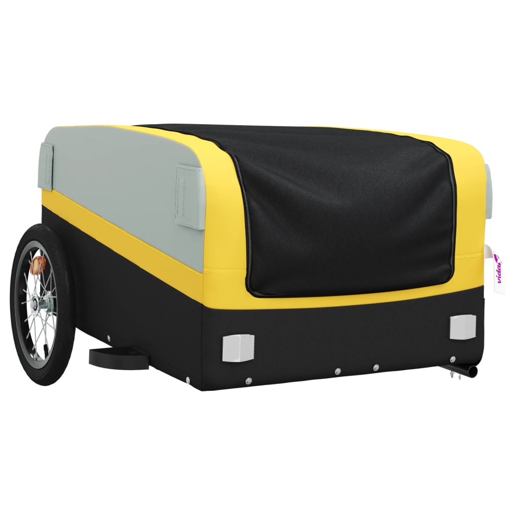 Cykeltrailer Sort og Gul 45 kg Jern