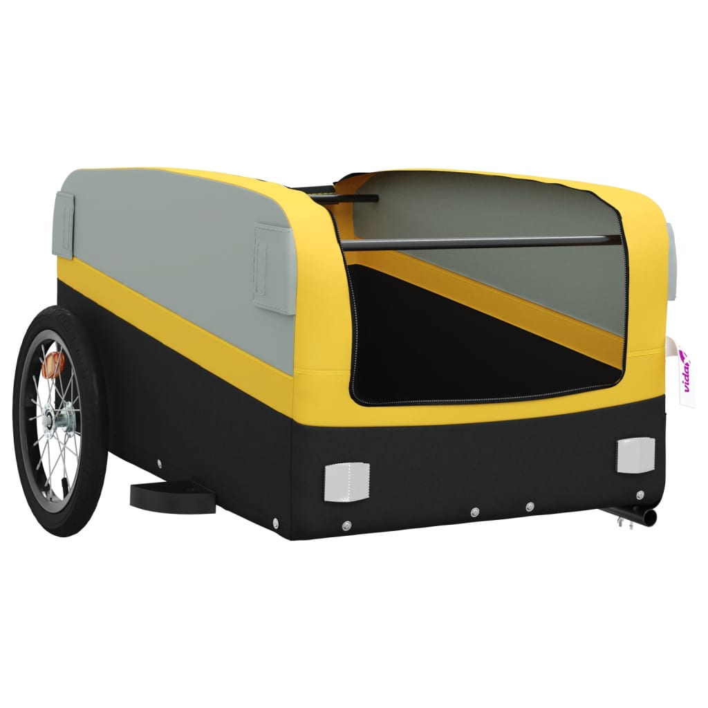 Cykeltrailer Sort og Gul 45 kg Jern