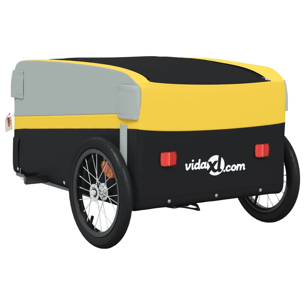 Cykeltrailer Sort og Gul 45 kg Jern