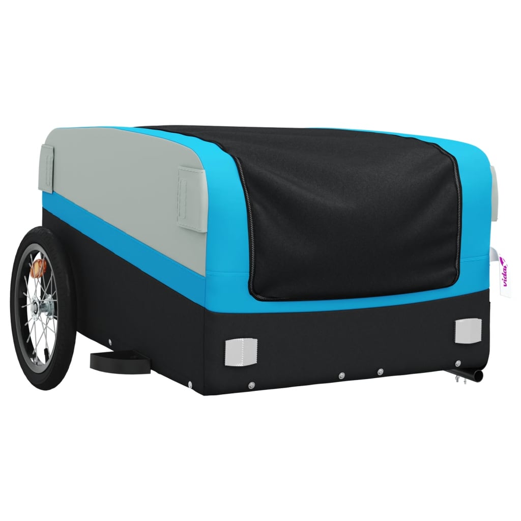 Cykeltrailer Sort og Blå 45 kg Jern