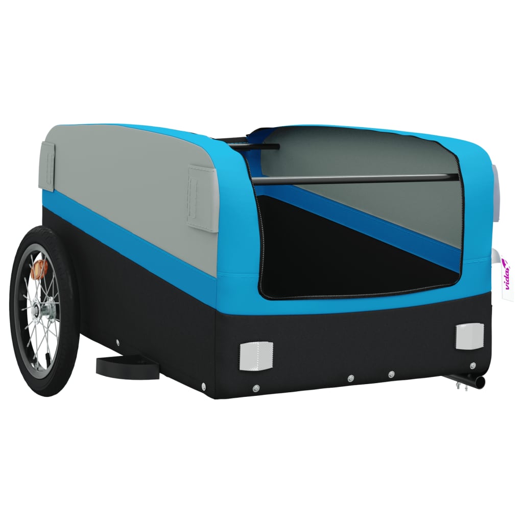 Cykeltrailer Sort og Blå 45 kg Jern