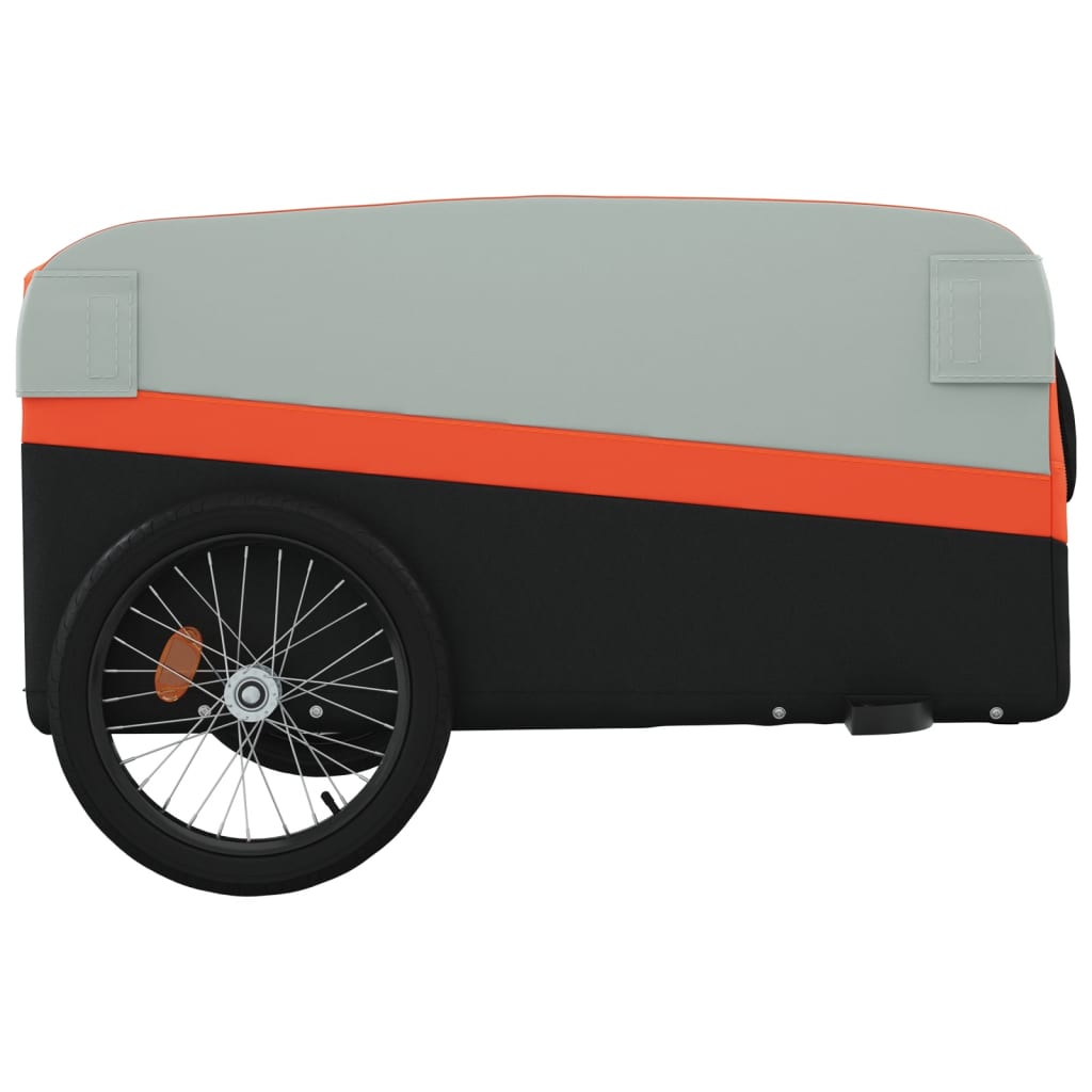 Cykeltrailer Sort og Orange 45 kg Jern