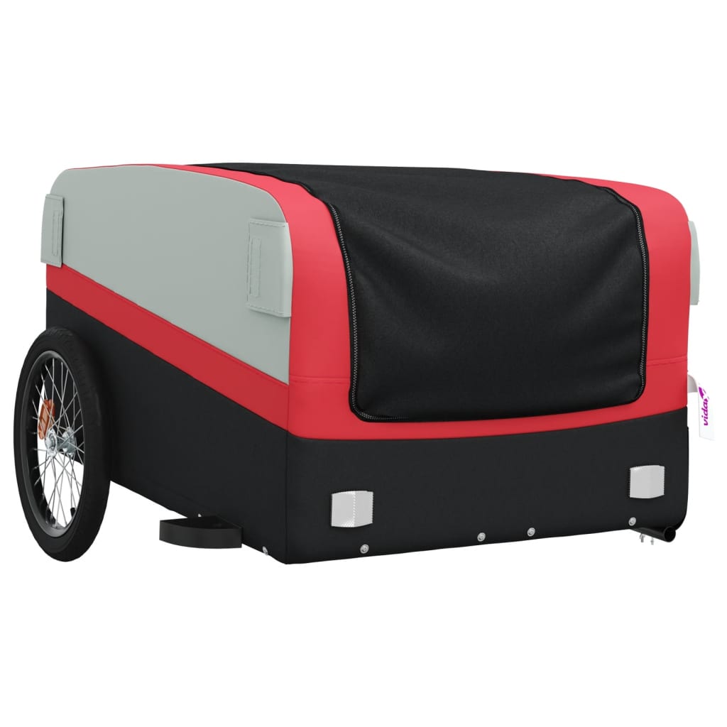 Cykeltrailer Sort og Rød 45 kg Jern