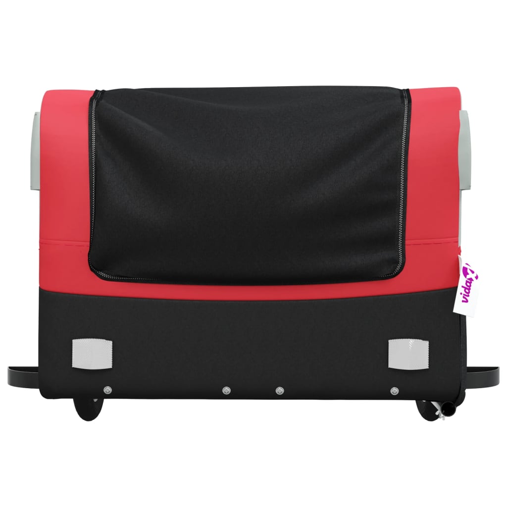 Cykeltrailer Sort og Rød 45 kg Jern