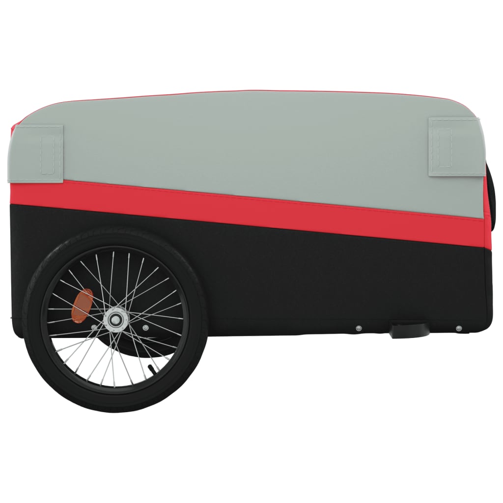 Cykeltrailer Sort og Rød 45 kg Jern