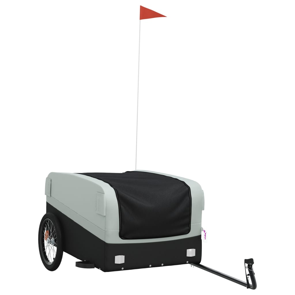 Cykeltrailer Sort og Grå 45 kg Jern