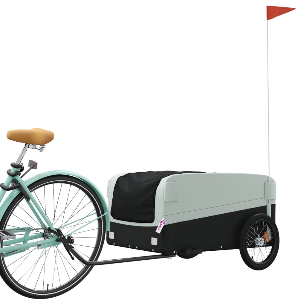 Cykeltrailer Sort og Grå 45 kg Jern