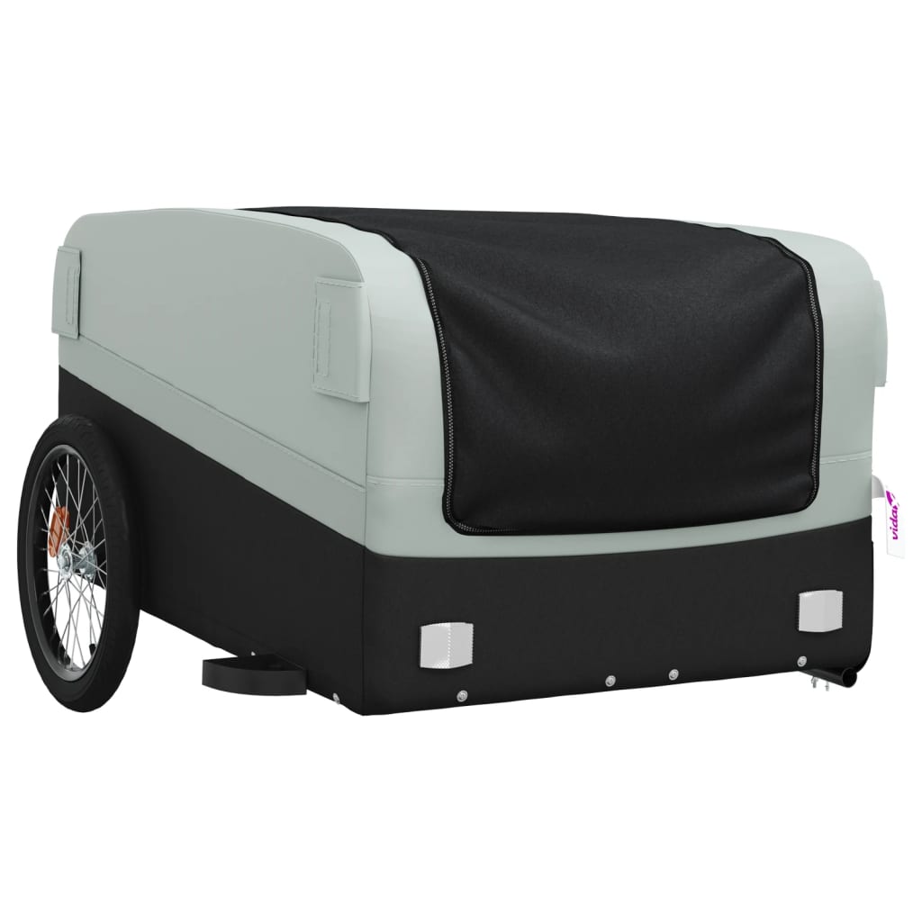 Cykeltrailer Sort og Grå 45 kg Jern