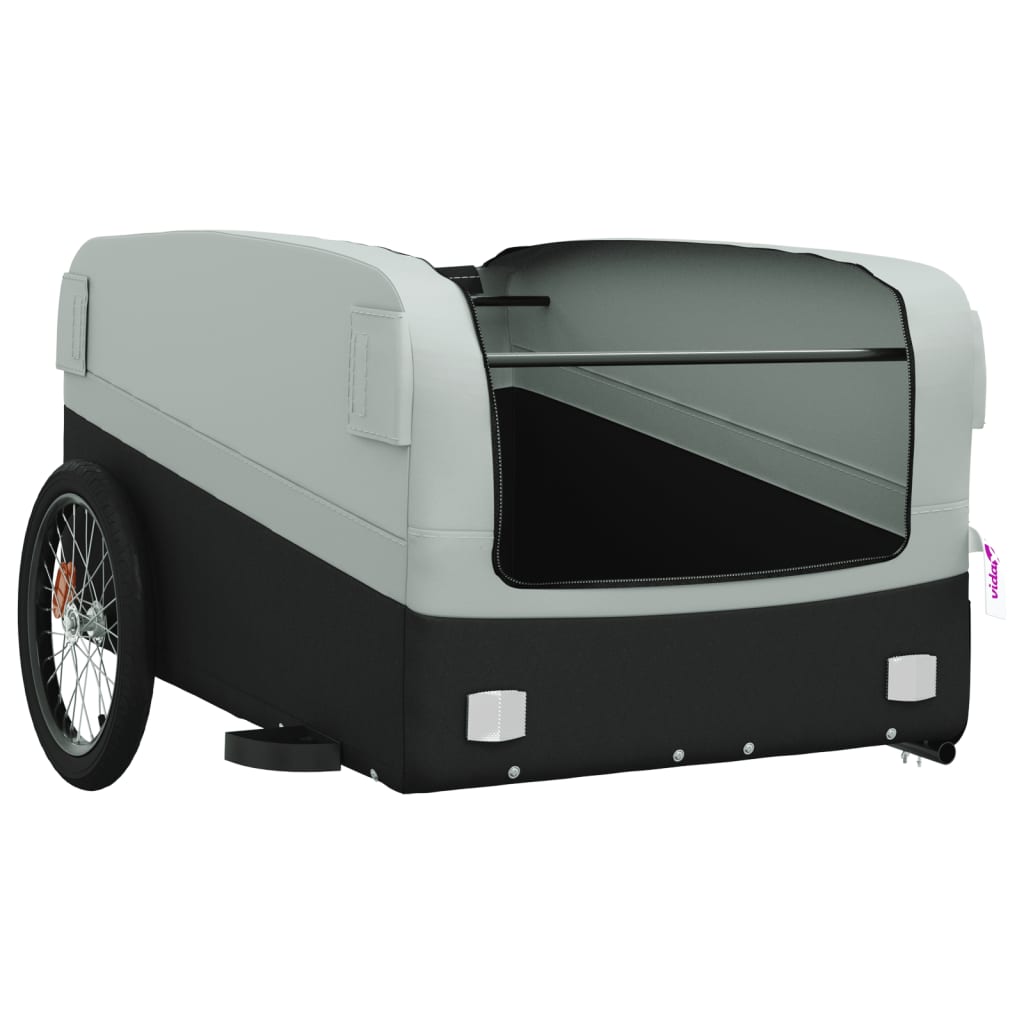 Cykeltrailer Sort og Grå 45 kg Jern