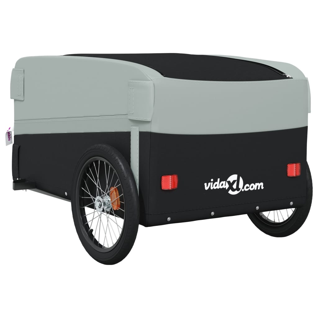 Cykeltrailer Sort og Grå 45 kg Jern