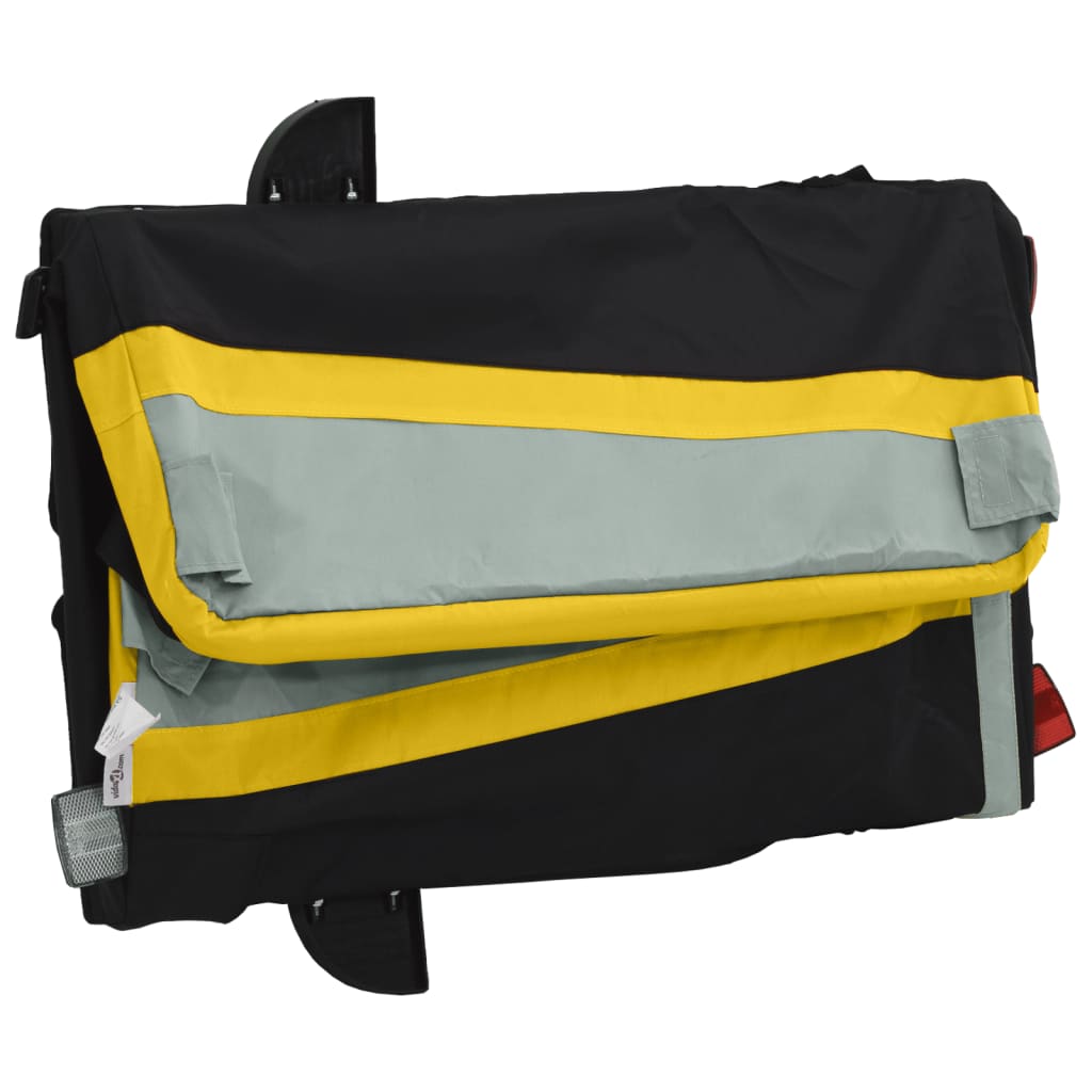 Cykeltrailer Sort og Gul 45 kg Jern