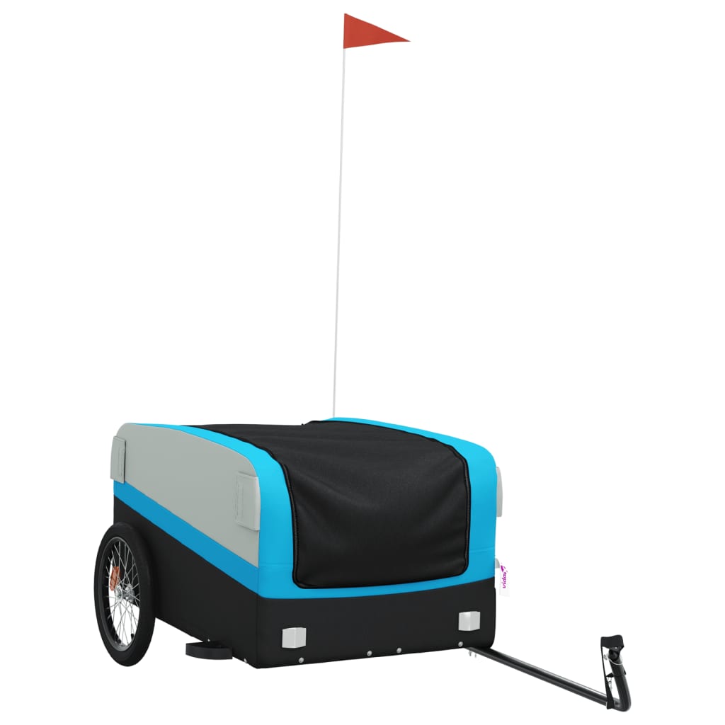 Cykeltrailer Sort og Blå 45 kg Jern