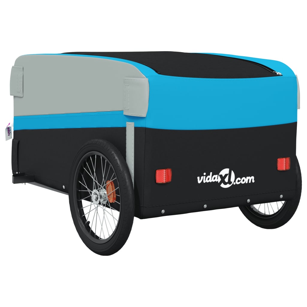 Cykeltrailer Sort og Blå 45 kg Jern