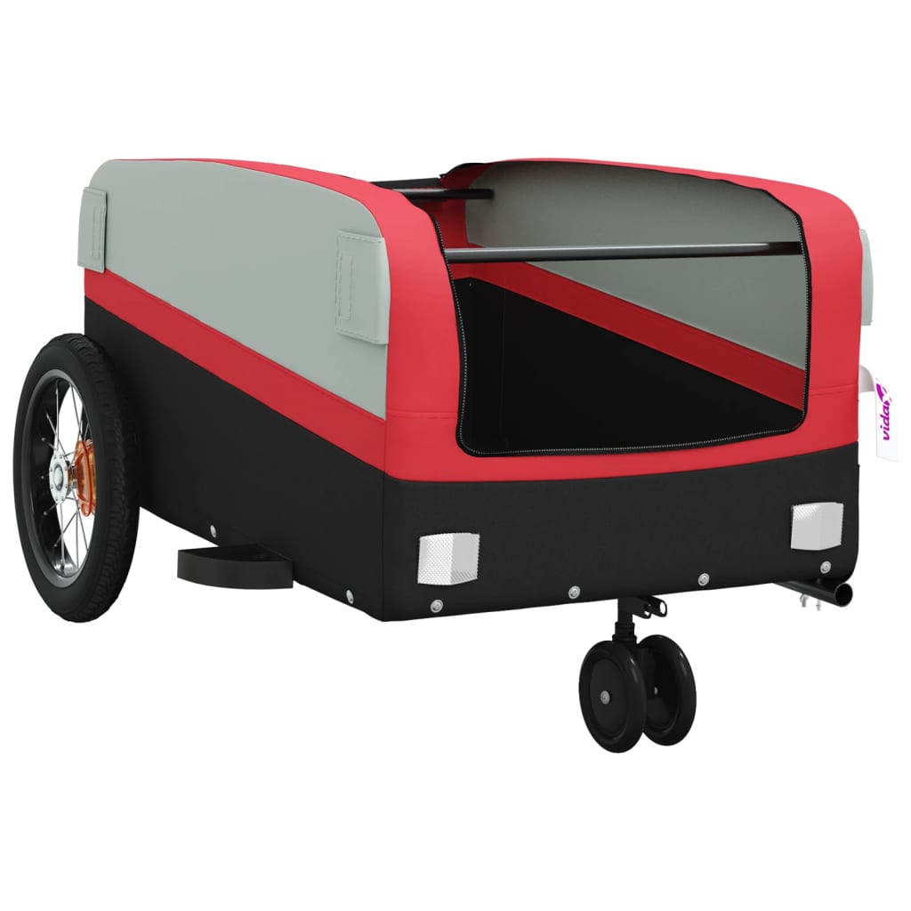 Cykeltrailer Sort og Rød 30 kg Jern