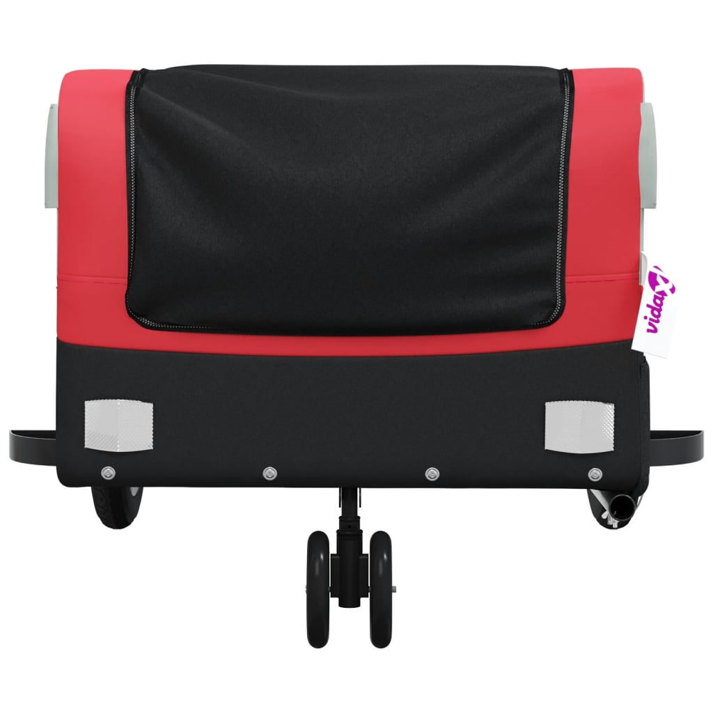 Cykeltrailer Sort og Rød 30 kg Jern