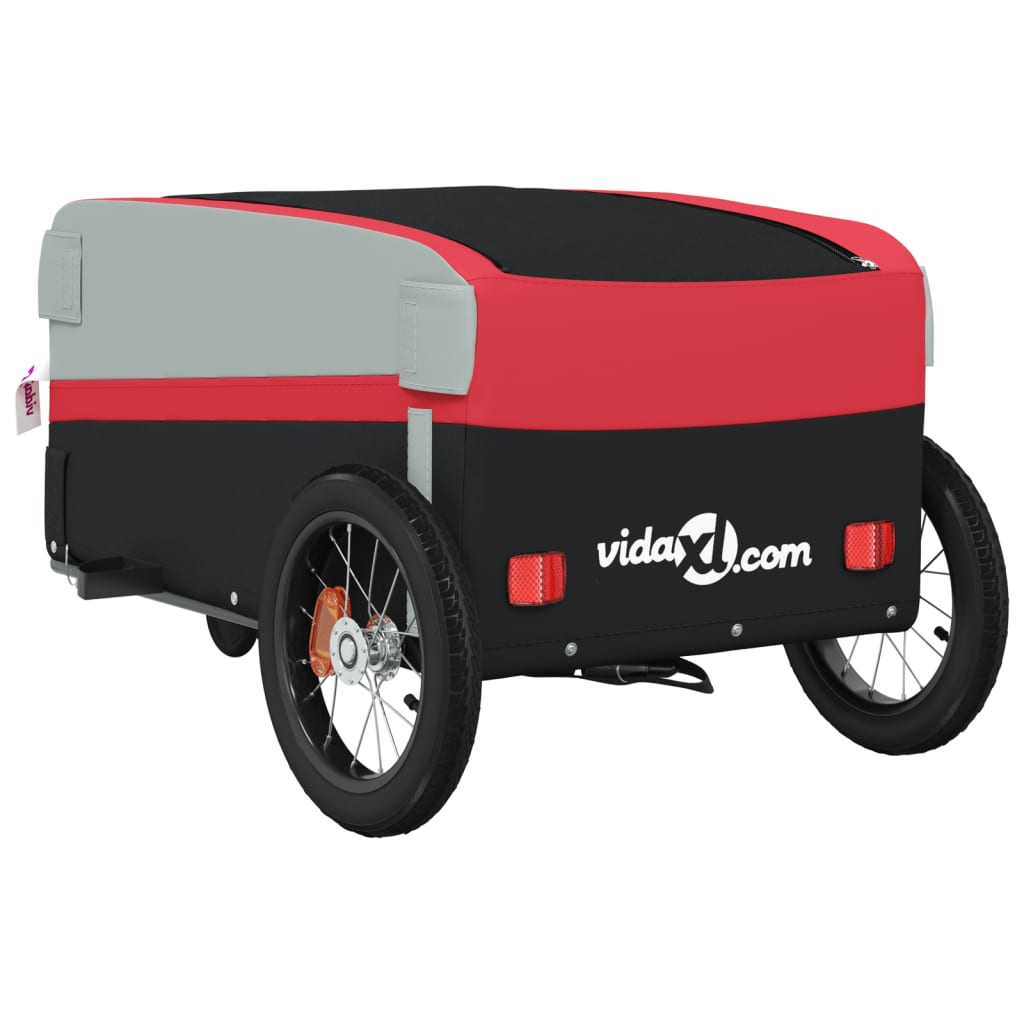 Cykeltrailer Sort og Rød 30 kg Jern