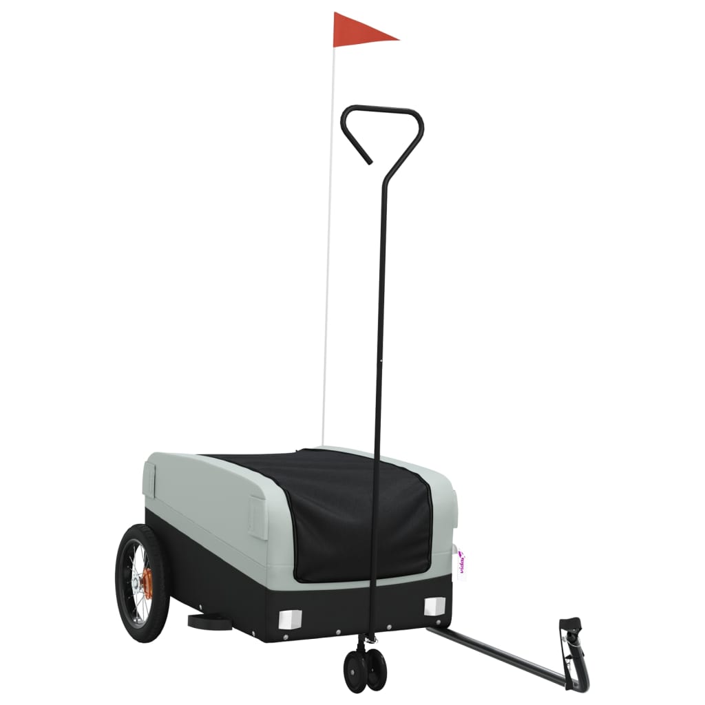 Cykeltrailer Sort og Grå 30 kg Jern