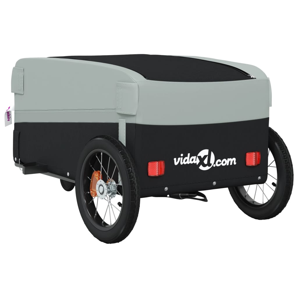 Cykeltrailer Sort og Grå 30 kg Jern