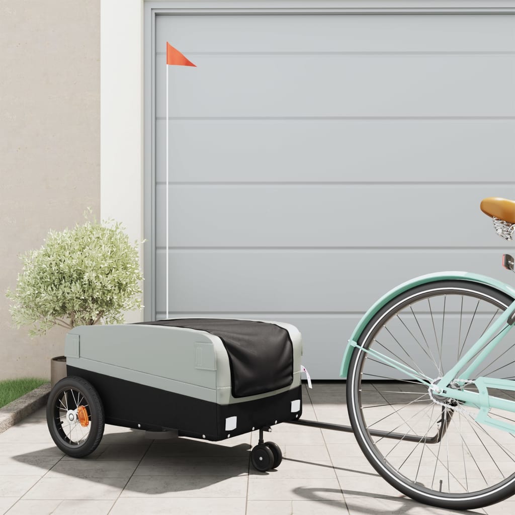 Cykeltrailer Sort og Grå 30 kg Jern