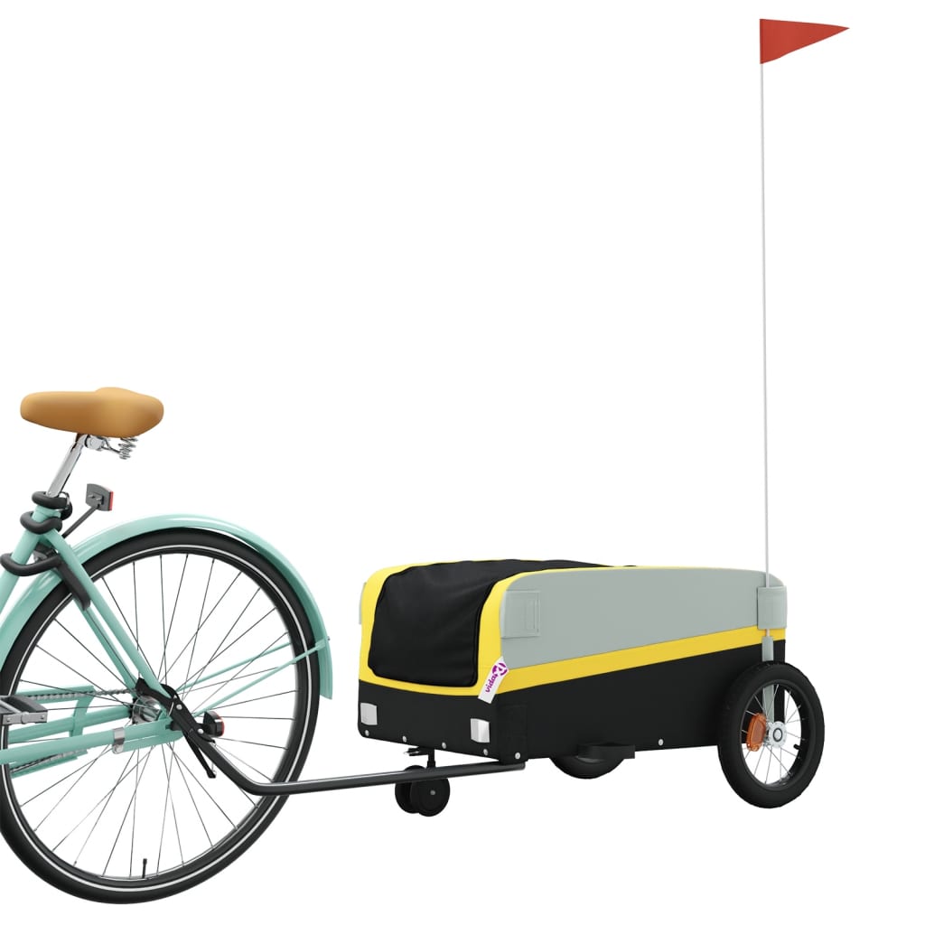 Cykeltrailer Sort og Gul 30 kg Jern