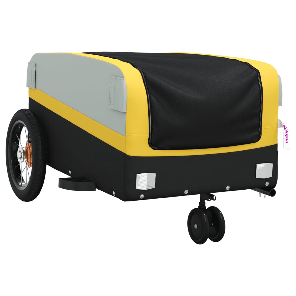 Cykeltrailer Sort og Gul 30 kg Jern