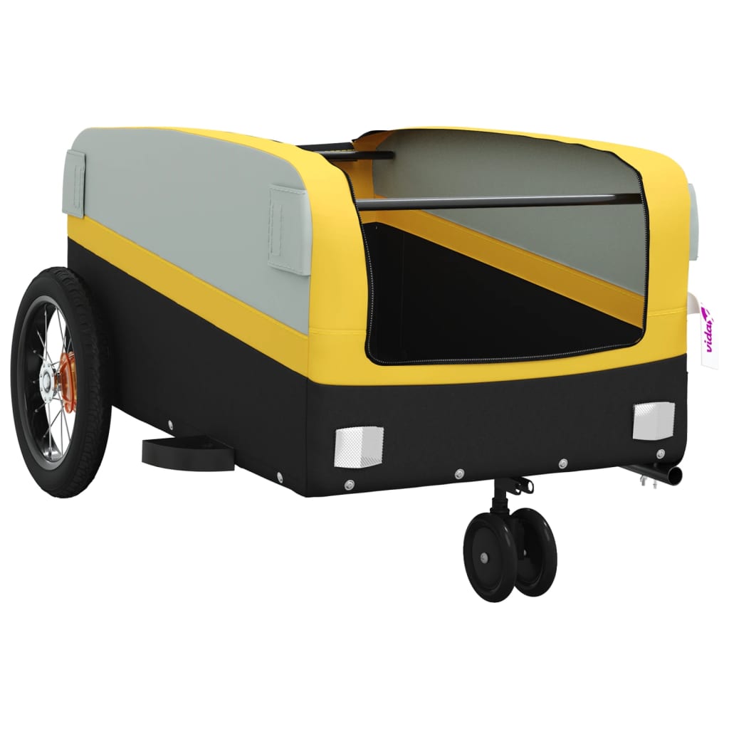 Cykeltrailer Sort og Gul 30 kg Jern
