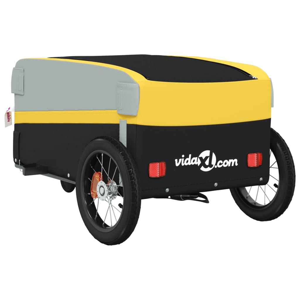 Cykeltrailer Sort og Gul 30 kg Jern