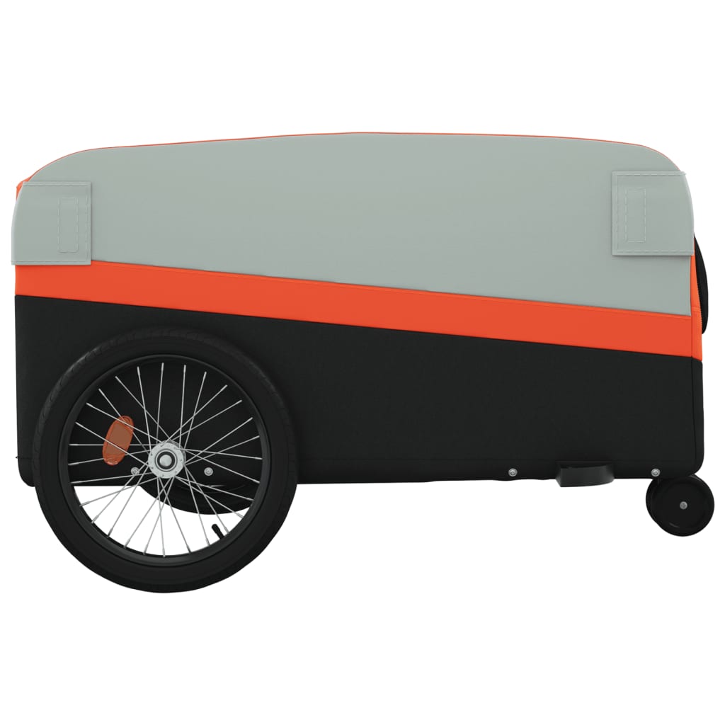 Cykeltrailer Sort og Orange 45 kg Jern