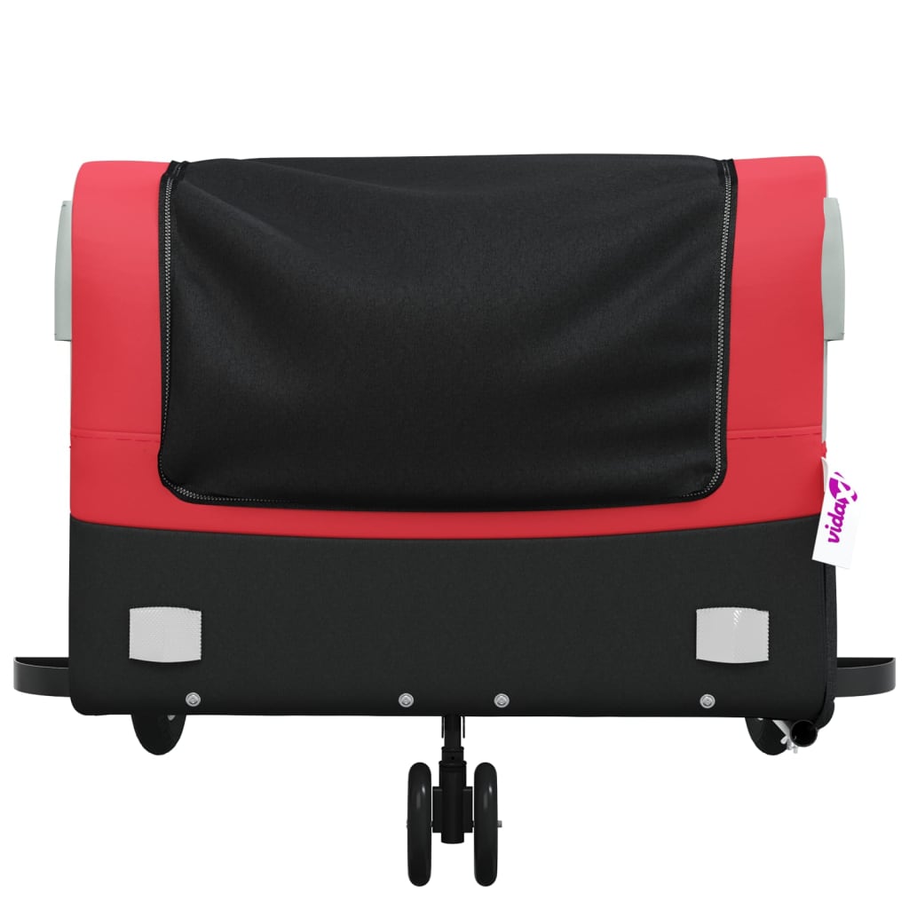 Cykeltrailer Sort og Rød 45 kg Jern