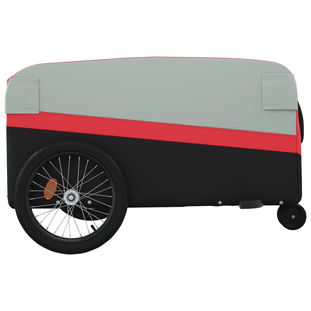 Cykeltrailer Sort og Rød 45 kg Jern