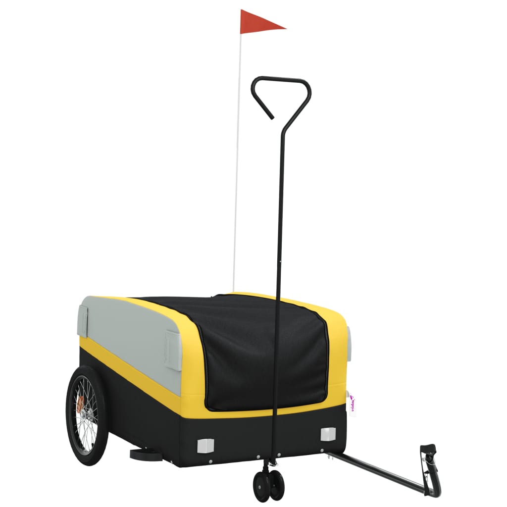 Cykeltrailer Sort og Gul 45 kg Jern