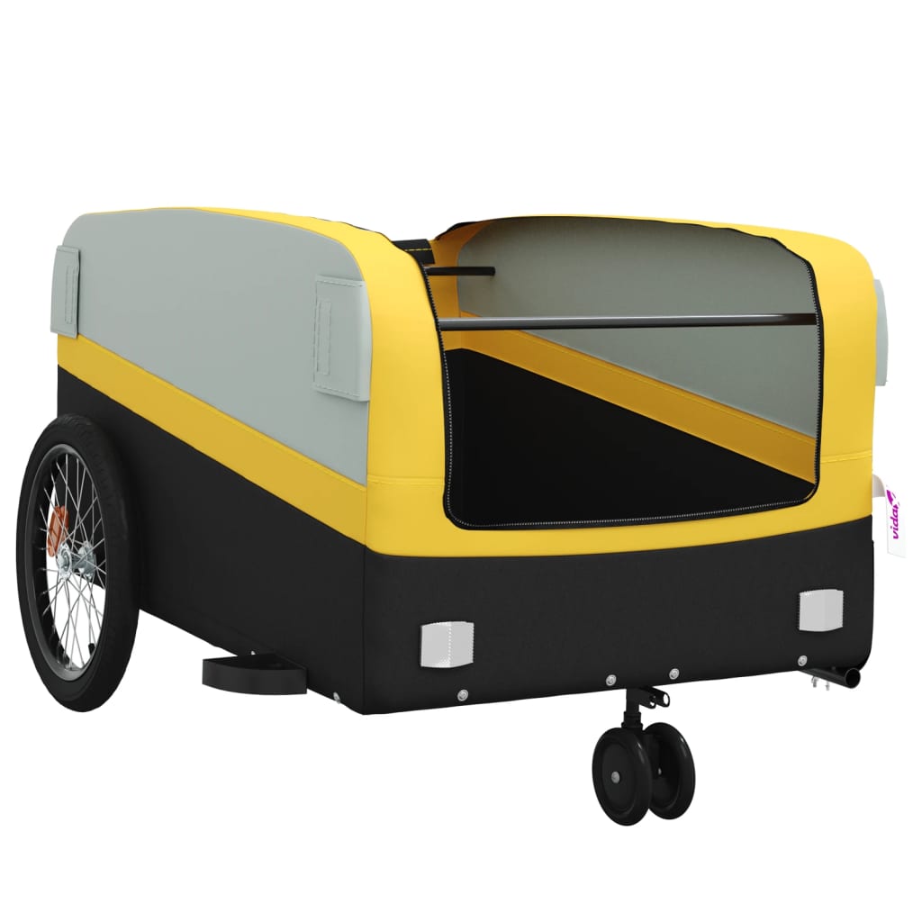 Cykeltrailer Sort og Gul 45 kg Jern
