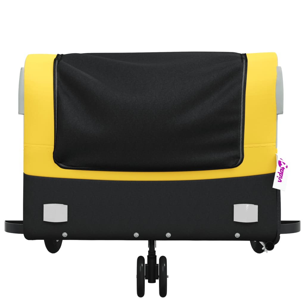Cykeltrailer Sort og Gul 45 kg Jern