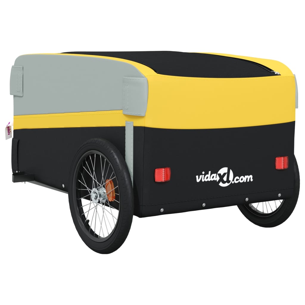 Cykeltrailer Sort og Gul 45 kg Jern