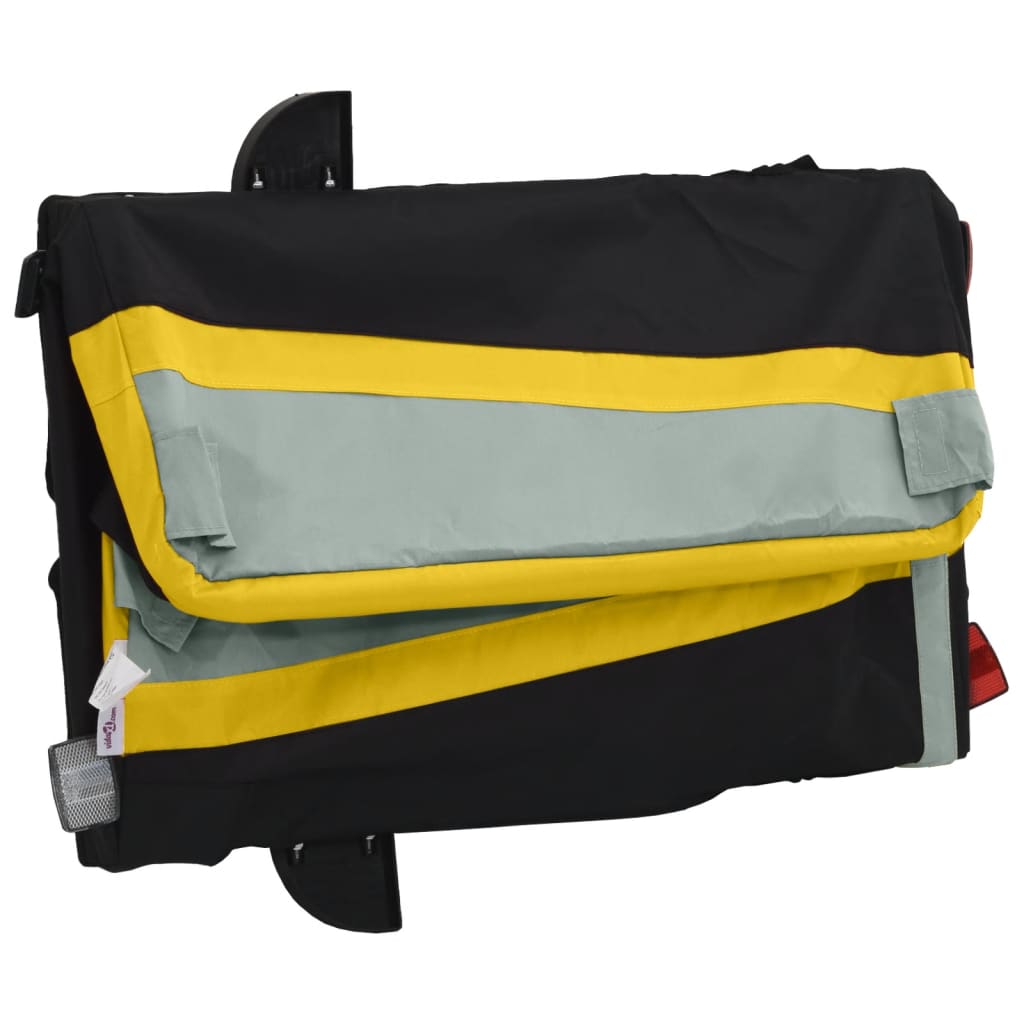 Cykeltrailer Sort og Gul 45 kg Jern